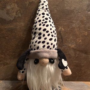 GNOME COW DALMATIAN "SPARKY" Hug Giftcraft Plush Black White NWT